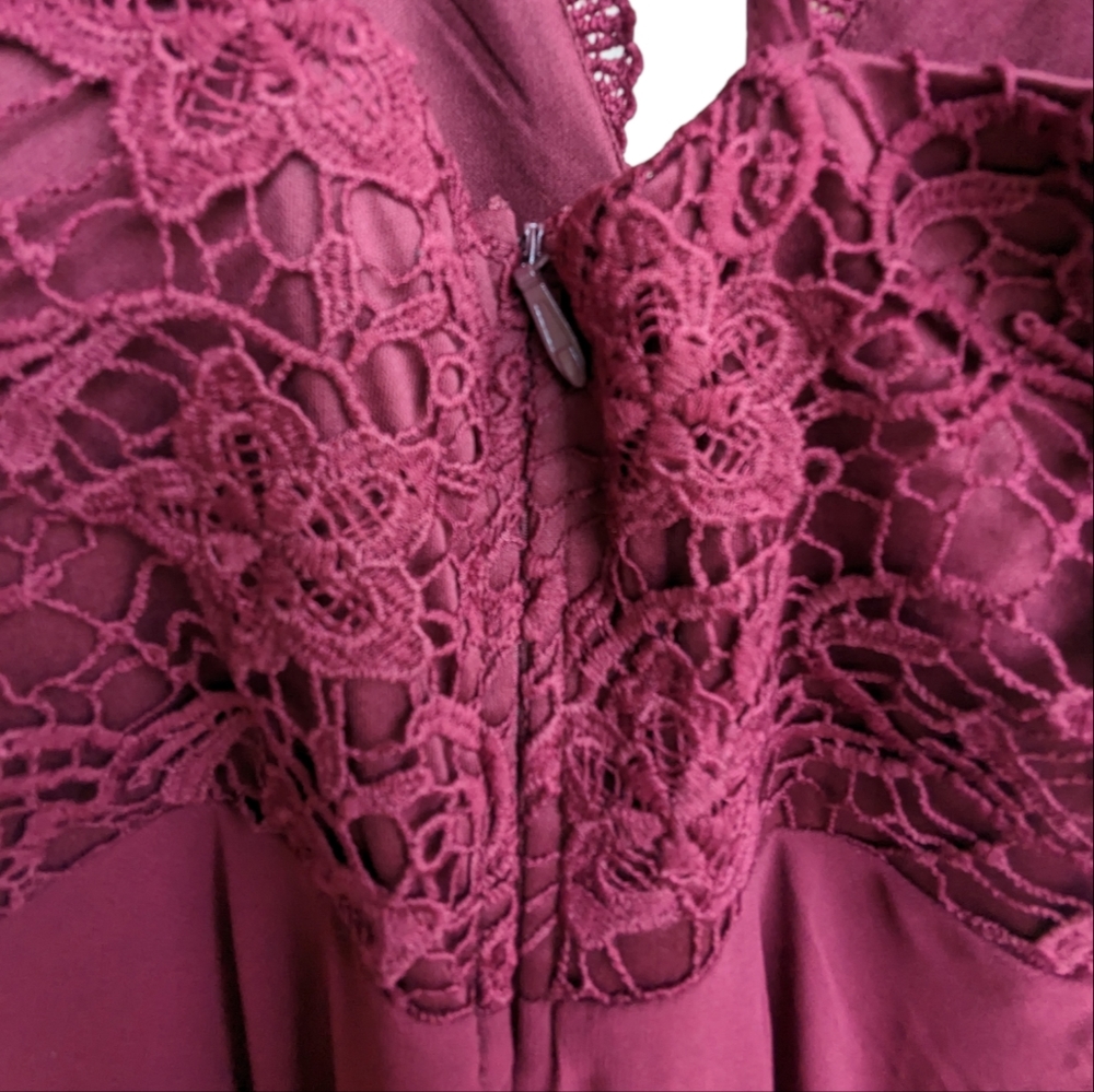 Lulu's Madalyn Burgundy Lace Maxi Dress - Picture 12 of 12